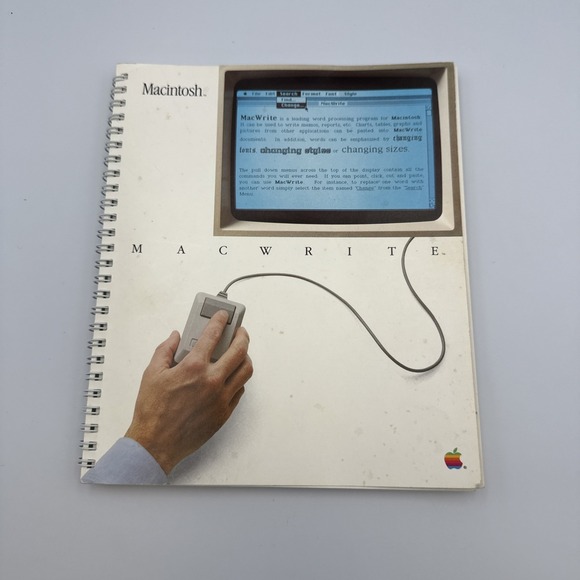 1984 MACWRITE User MANUAL 1st PRINT Guide Original Macintosh 128K M0001 Mac 512K - Picture 1 of 6